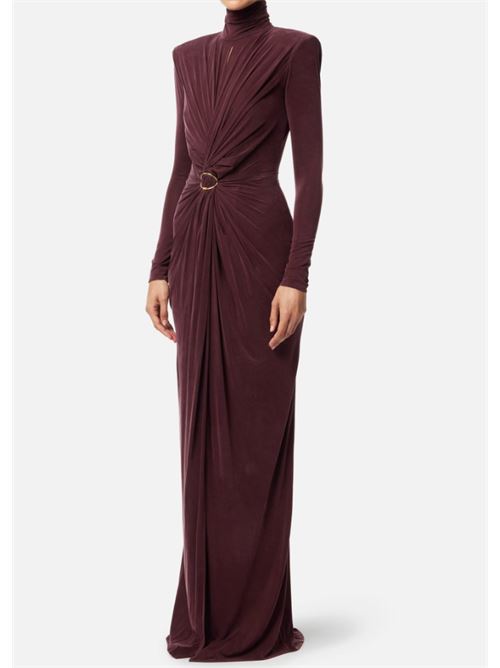 RED CARPET DRESS WITH DRAPES ELISABETTA FRANCHI | ABR0656E2EA4 Merlot